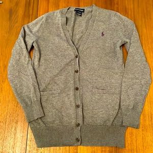 Girls Ralph Lauren gray sweater L (12-14)